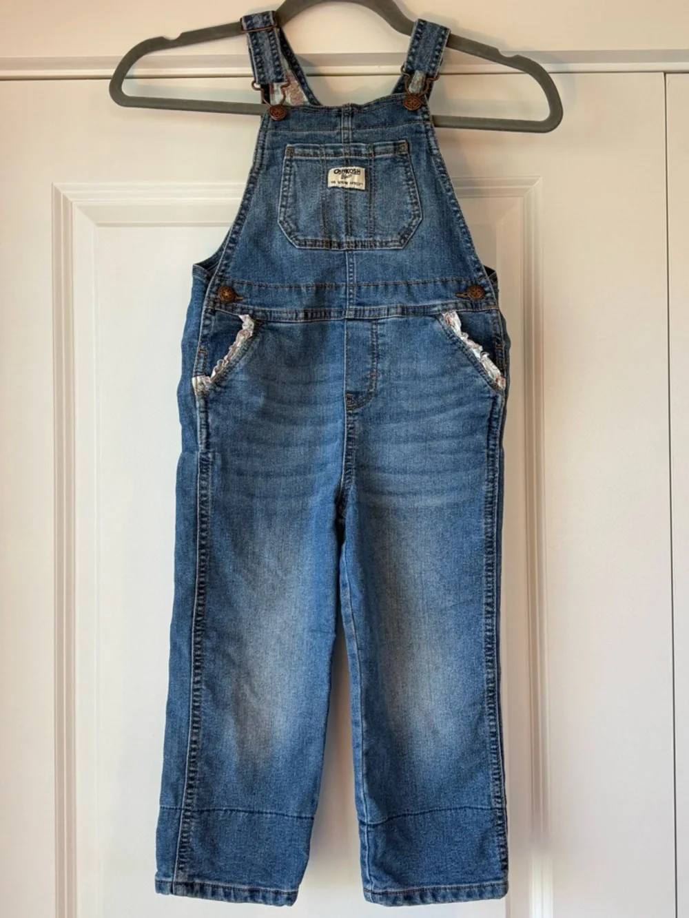 OshKosh B’gosh Floral Print Denim Overalls - Toddler Girl 4T